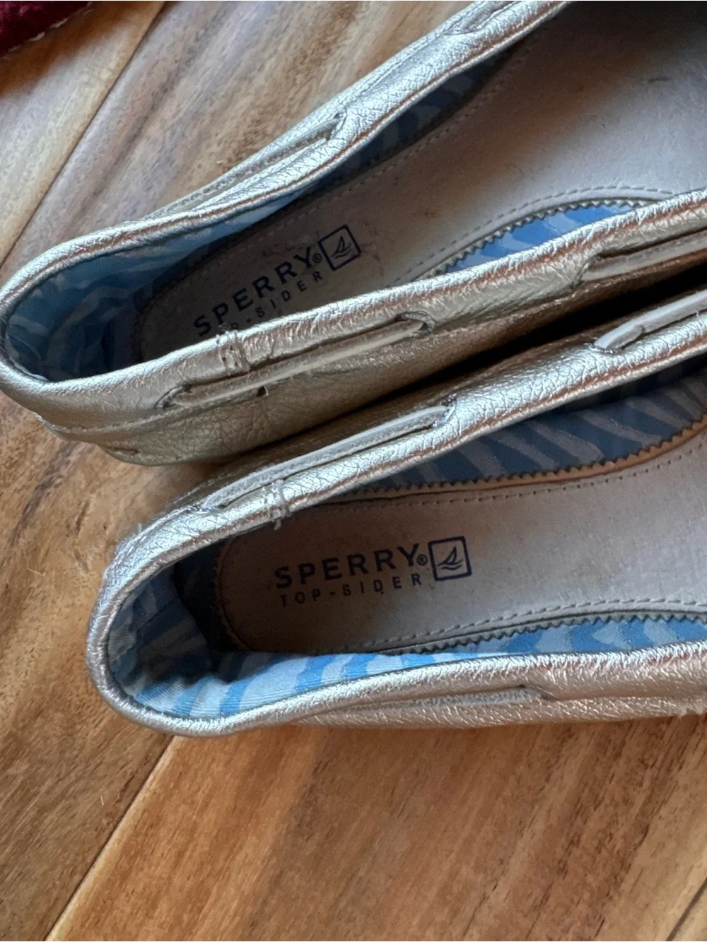Sperry Metallic Gold Leather Boat Shoes